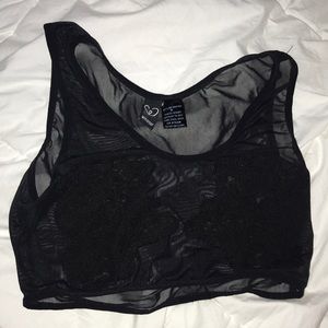 Cropped sheer top